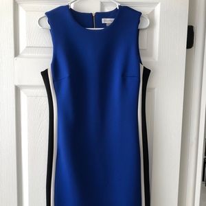 Beautiful Calvin Klein Striped blue work dress